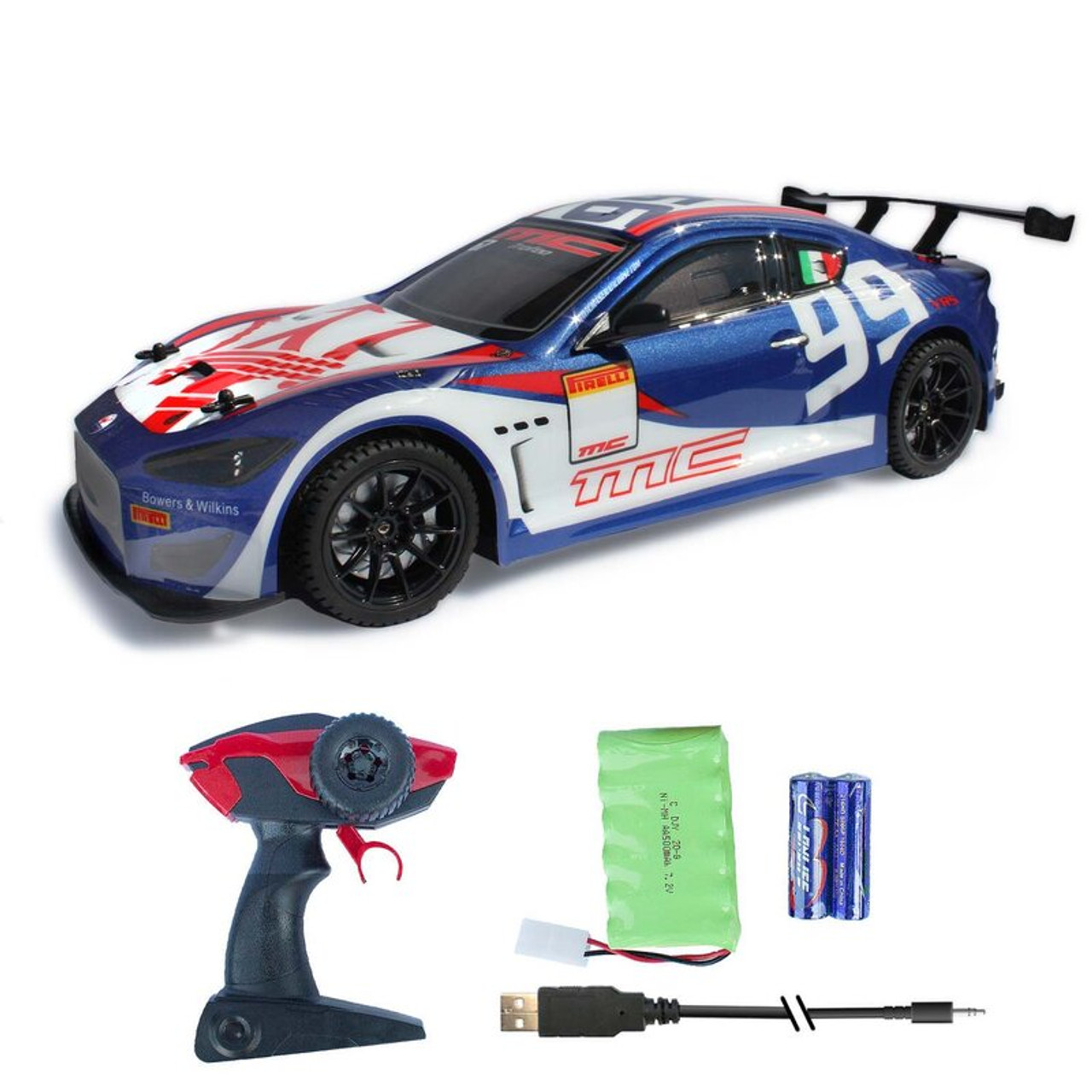 Scale 1:12 2.4G Maserati Granturismo GT3 Blue Scale 1:12 2.4G Maserati Granturismo GT3 Blue