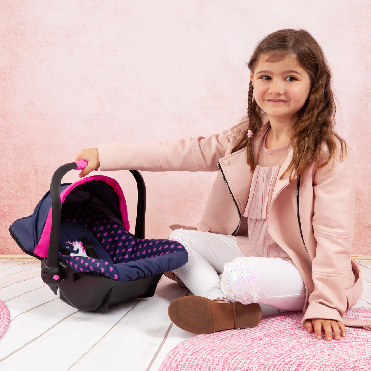 Doll Car Capsule Pink Hearts and Unicorn Doll Car Capsule Pink Hearts and Unicorn