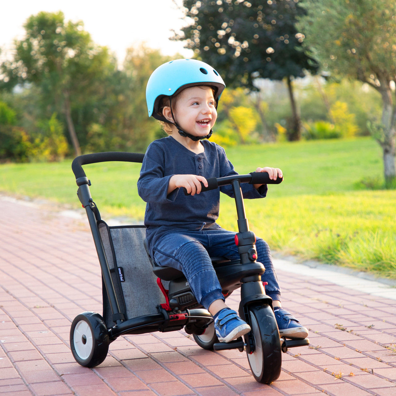 Smartrike STR3 Journey Grey - Folding Baby Tricycle 6-in-1