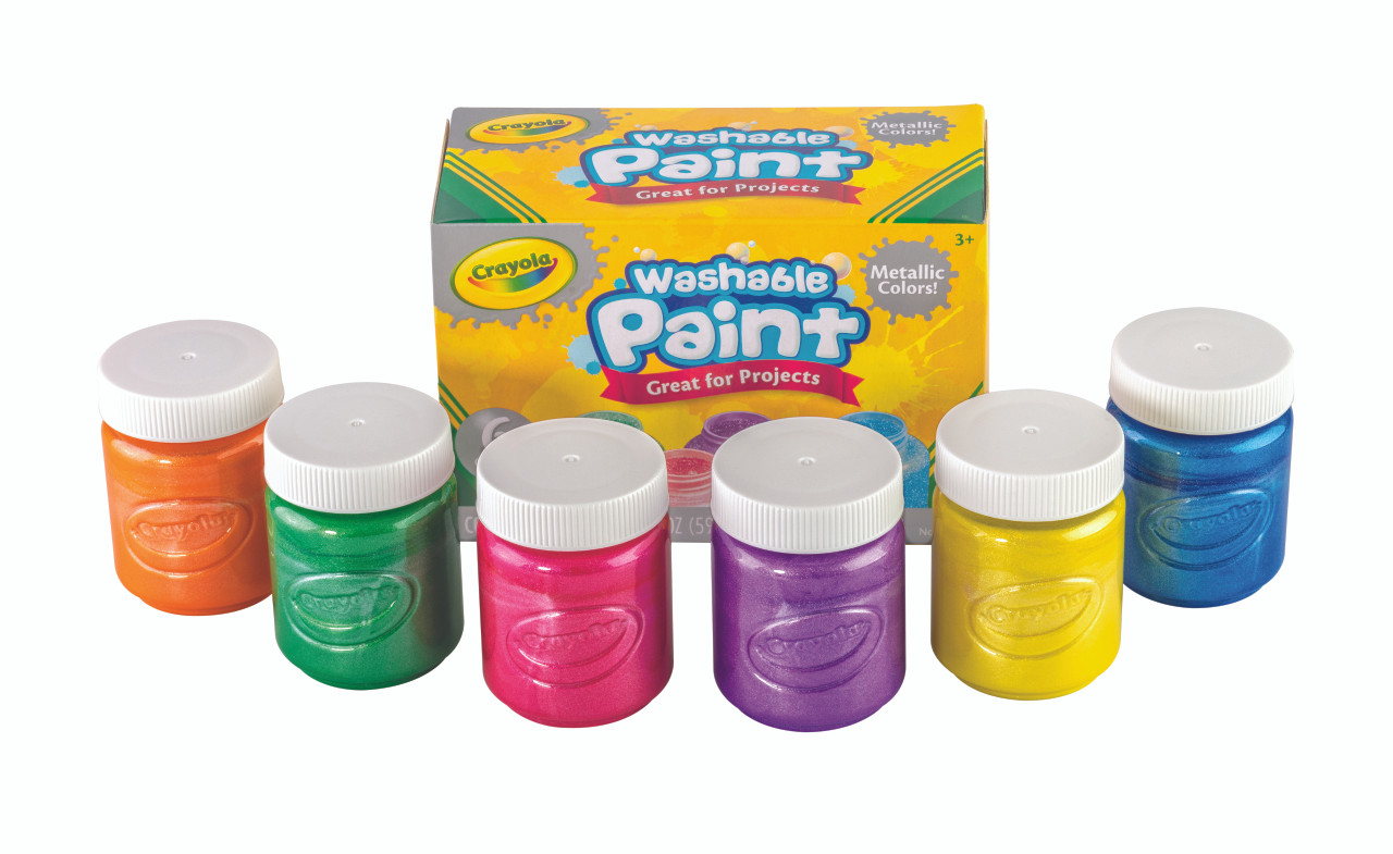 Crayola 6 Pack of Washable Metallic Paint