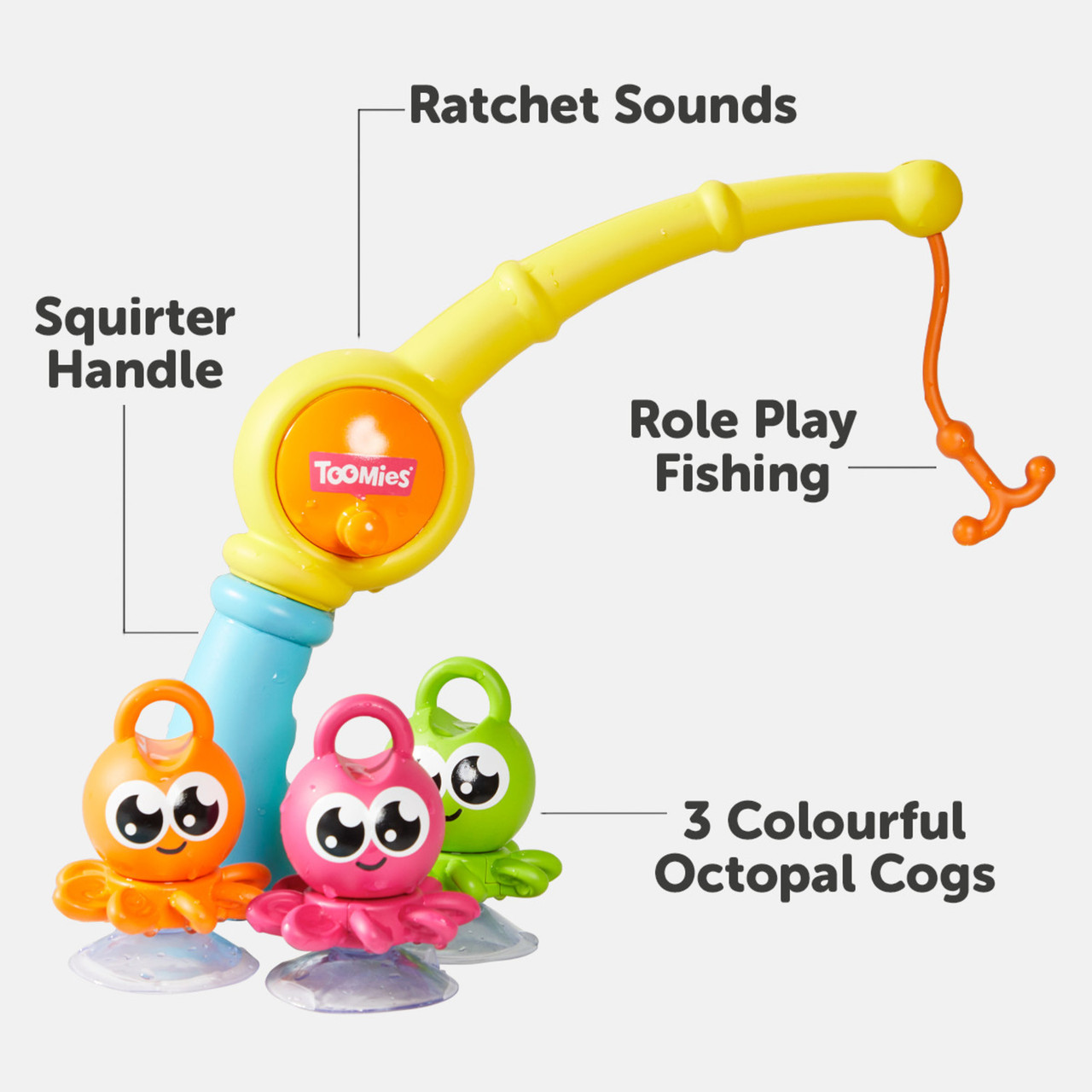 TOMY Toomies 3 in 1 Fishing Frenzy Bath Toy TOMY Toomies 3 in 1 Fishing Frenzy Bath Toy