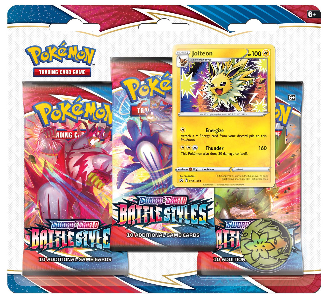 Pokemon TCG Sword And Shield-Battle Styles Three Booster Blister Pokemon TCG Sword And Shield-Battle Styles Three Booster Blister