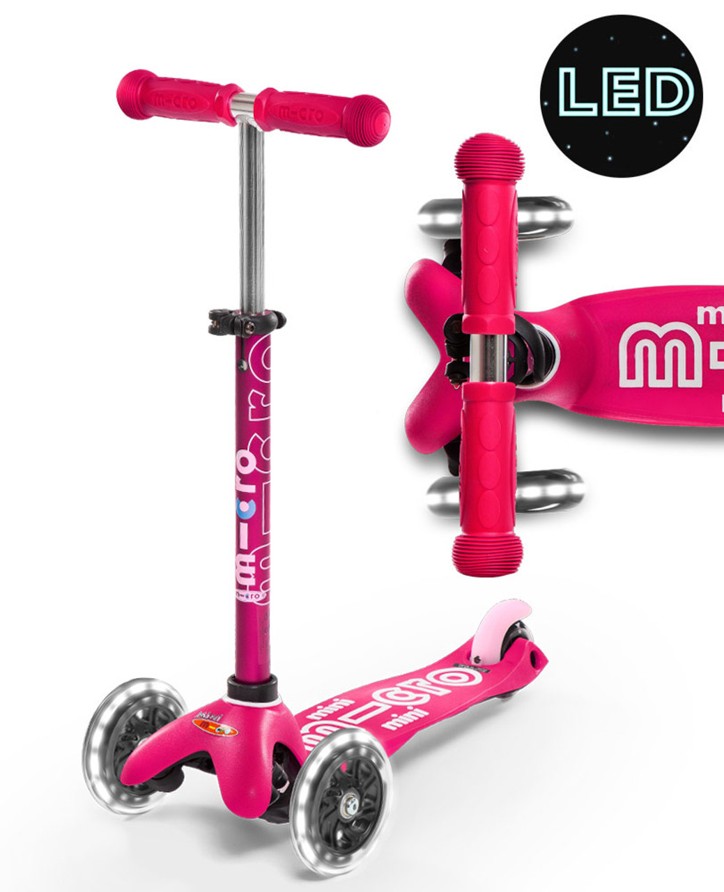 Mini Micro Deluxe Led Scooter - Pink