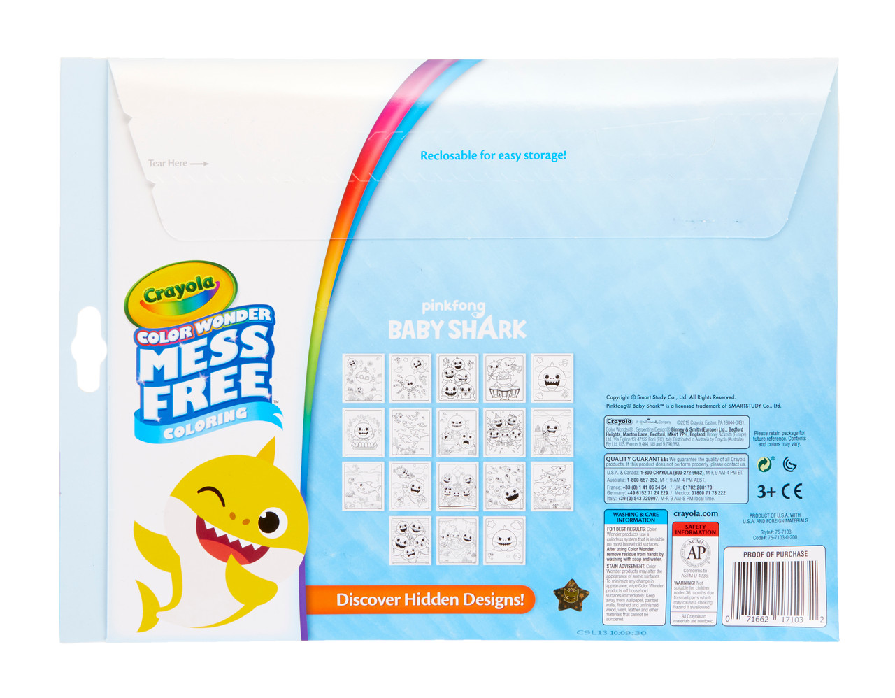 Crayola Color Wonder Mess Free Baby Shark Coloring Set | Toymate