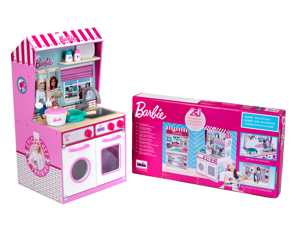 Barbie Toy Kitchen with Doll House 2 In 1 Barbie Toy Kitchen with Doll House 2 In 1