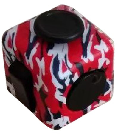 Fidget Cube Red Blue Swirl Toymate Sensory Fidget Toys