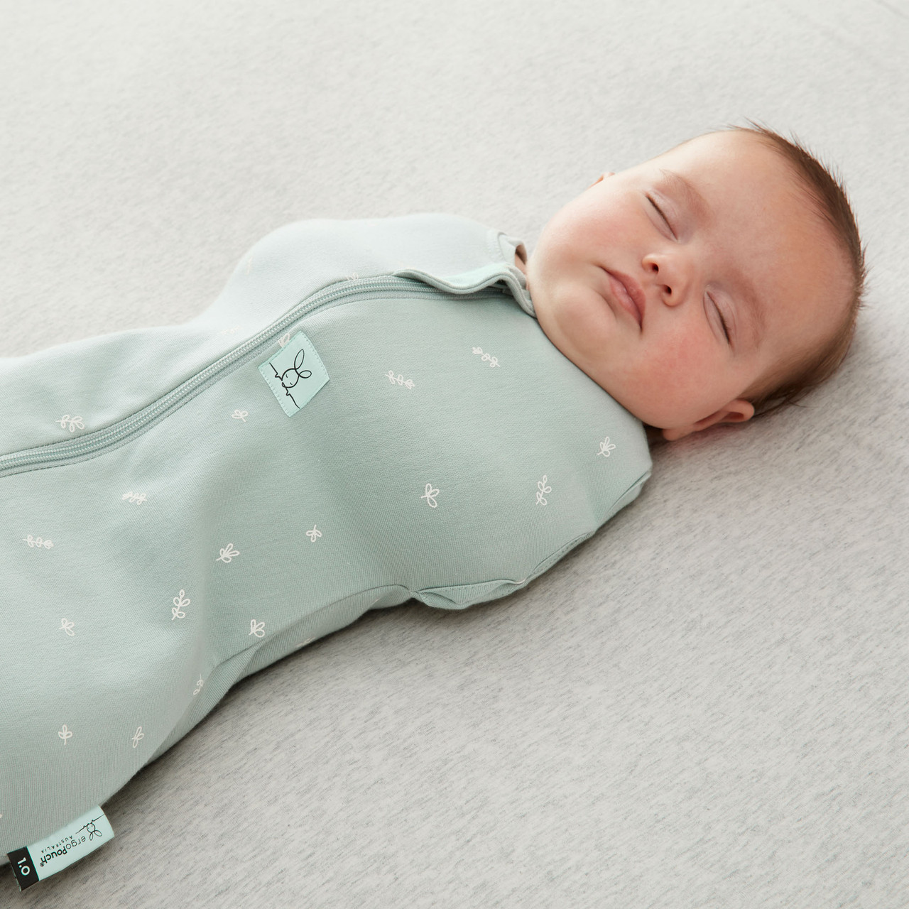 Ergopouch Cocoon Swaddle Bag Sage TOG 1.0 Size 3-6 Months
