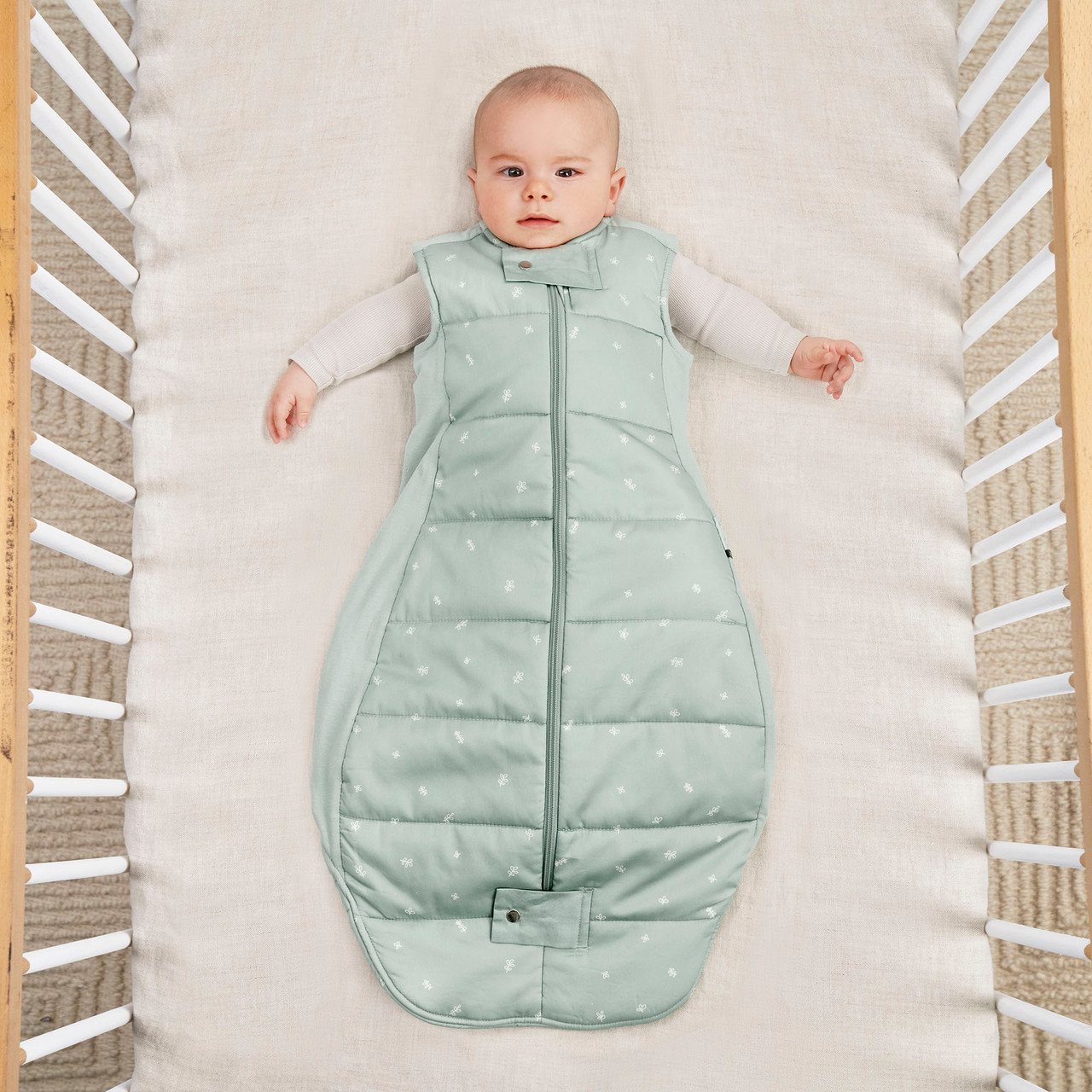 Ergopouch Sheeting Sleeping Bag Sage TOG 1.0 Size 2-4 Years Ergopouch Sheeting Sleeping Bag Sage TOG 1.0 Size 2-4 Years