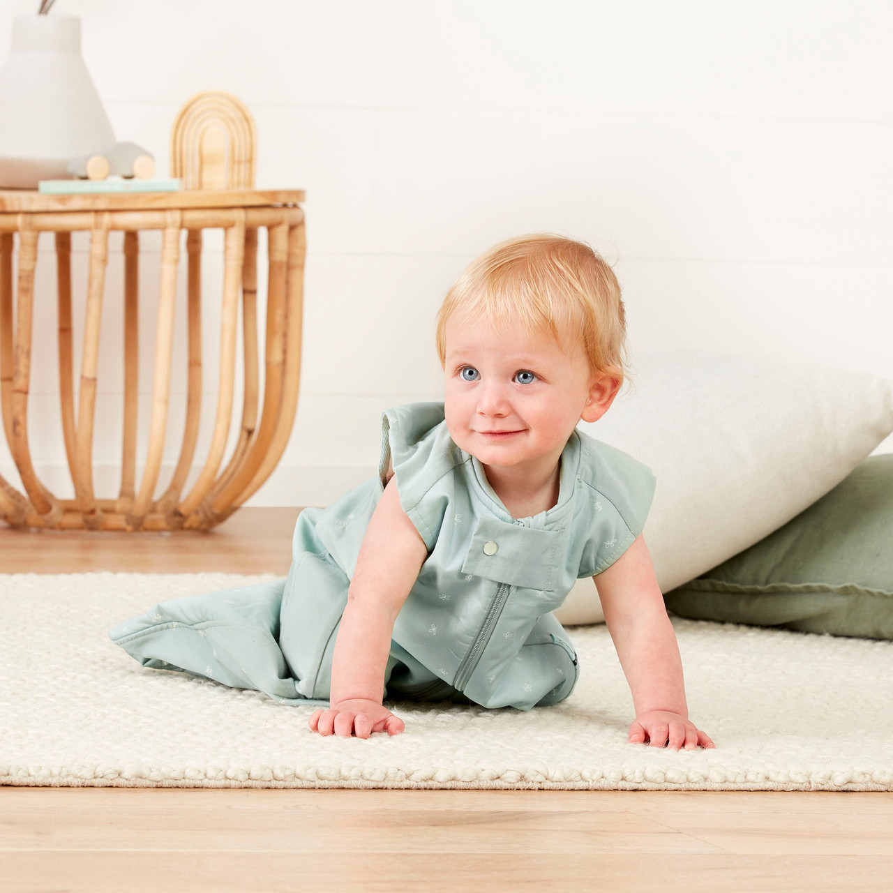 Ergopouch Sheeting Sleeping Bag Sage TOG 1.0 Size 2-4 Years