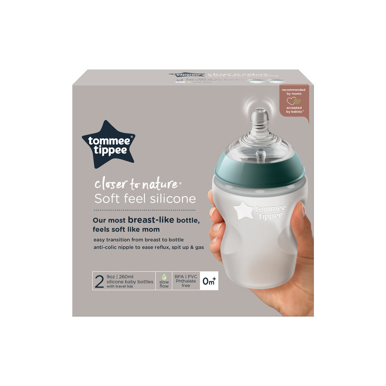 Tommee Tippee Ctn Silicone Bottle 260 ML 2 Pack Tommee Tippee Ctn Silicone Bottle 260 ML 2 Pack