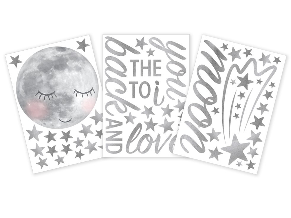 Living Textiles Removable Wall Decals - Sleepy Moon