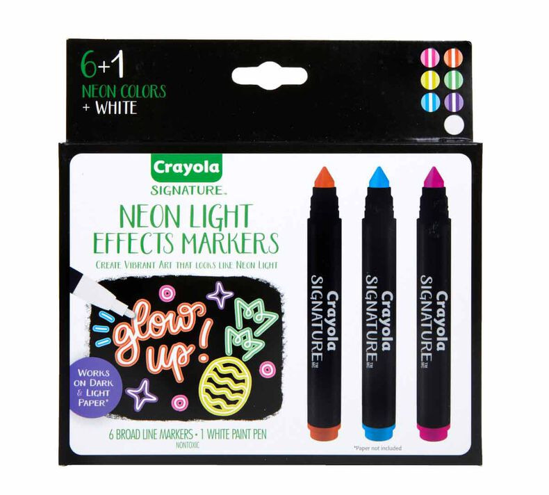 Signature Neon Light Effects Markers, 6 Count