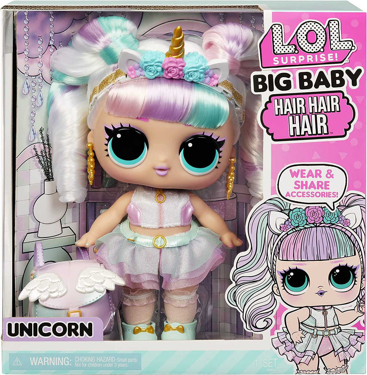 L.O.L. Surprise Big Baby Hair Hair Hair Large 11'' Dolls L.O.L. Surprise Big Baby Hair Hair Hair Large 11'' Dolls