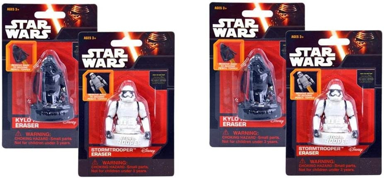 Star Wars EP7 Molded Eraser on Card Kylo and Stormtrooper Bundle Star Wars EP7 Molded Eraser on Card Kylo and Stormtrooper Bundle