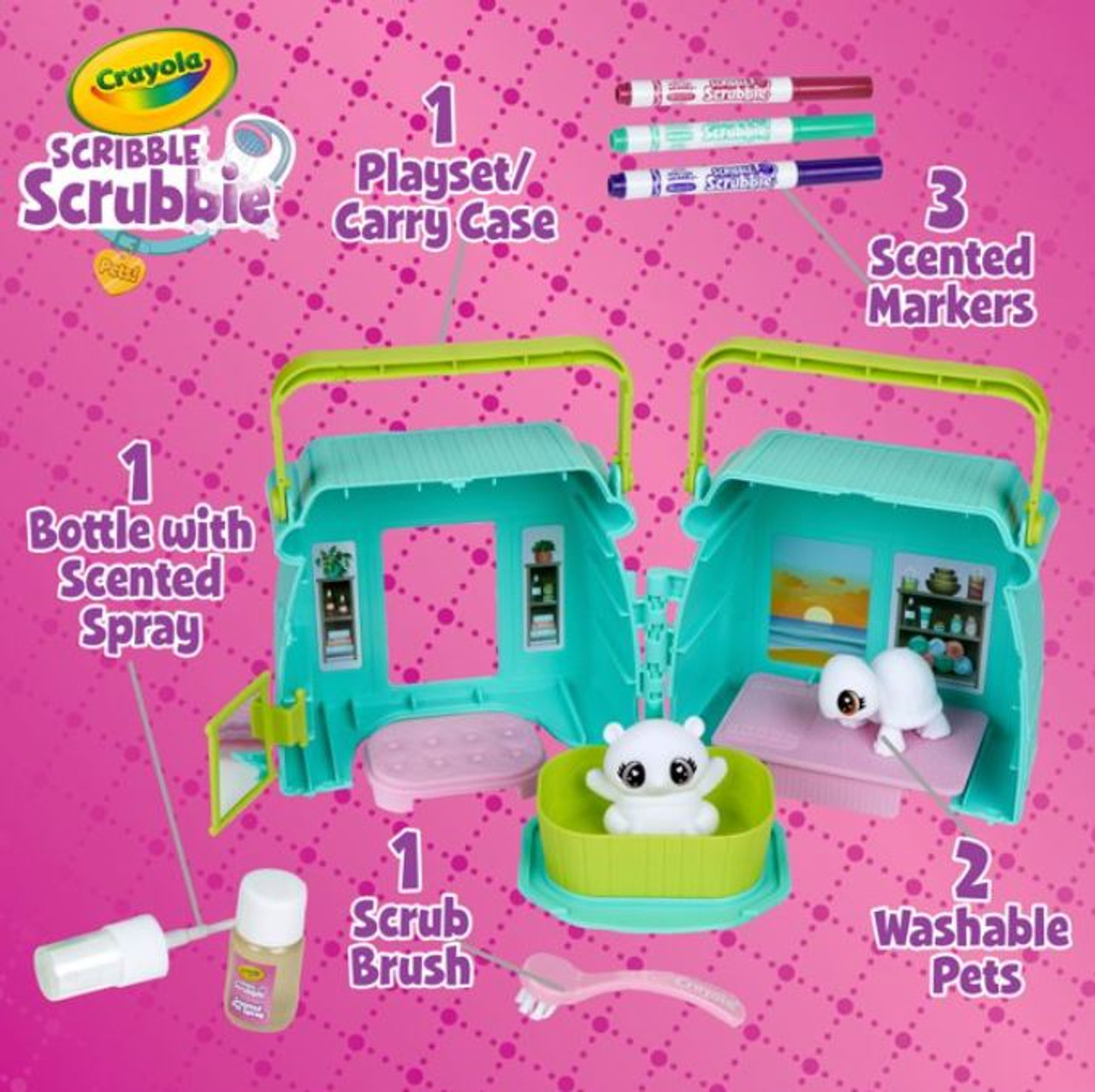 Crayola Scribble Scrubbie Pets Scented Spa Playset