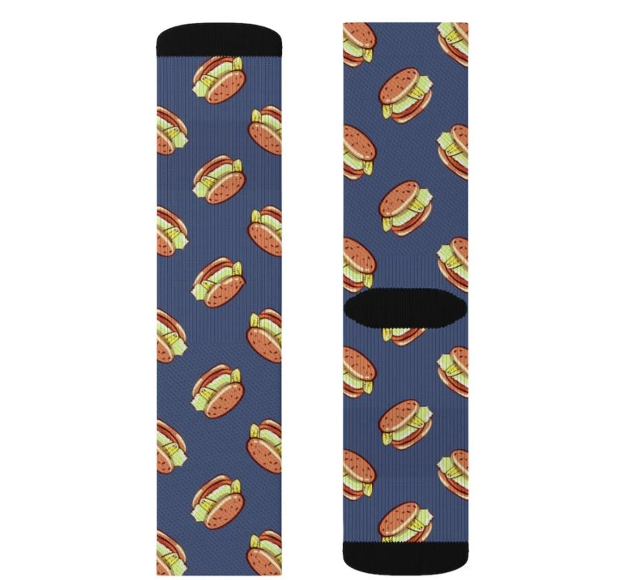 Hamburger Design Sublimation Socks