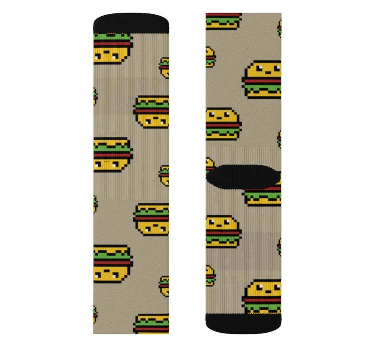Hamburger Design Sublimation Socks