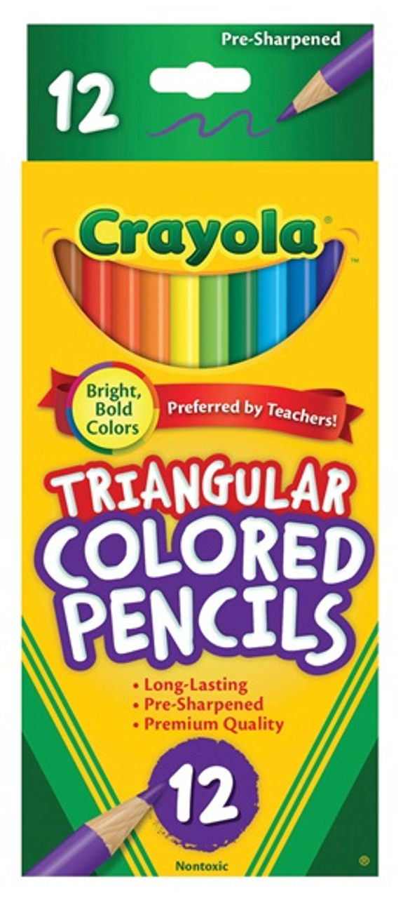 Crayola 12 Full Size Triangular Coloured Pencils