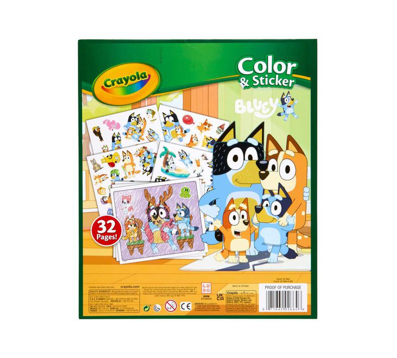 Crayola Colour & Sticker Book Bluey