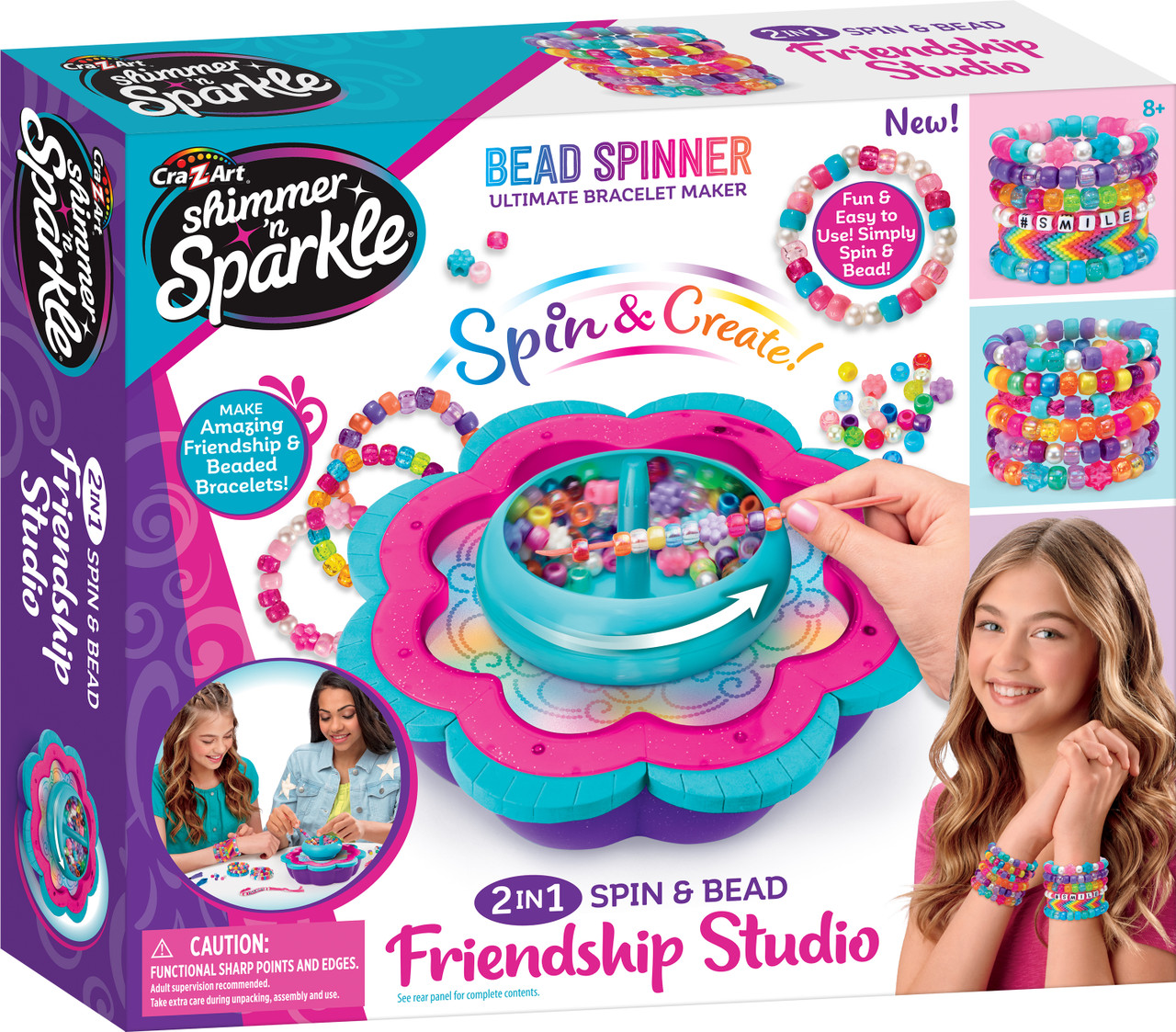 Shimmer 'n Sparkle 2 in 1 Spin & Bead Friendship Studio