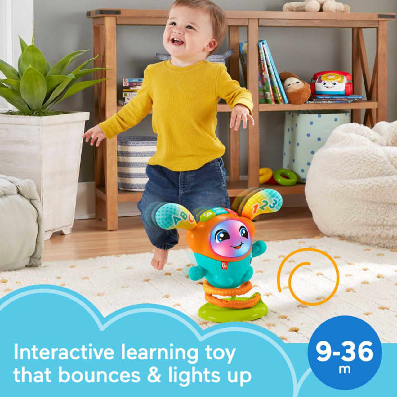 Fisher-Price  DJ Bouncin Beats Baby Learning Toy With Music, Lights and Bouncing Action Fisher-Price  DJ Bouncin Beats Baby Learning Toy With Music, Lights and Bouncing Action