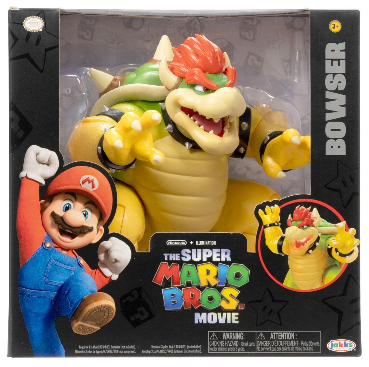 The Super Mario Bros. Movie  –  7” Feature Bowser with Fire Breathing Effects The Super Mario Bros. Movie  –  7” Feature Bowser with Fire Breathing Effects