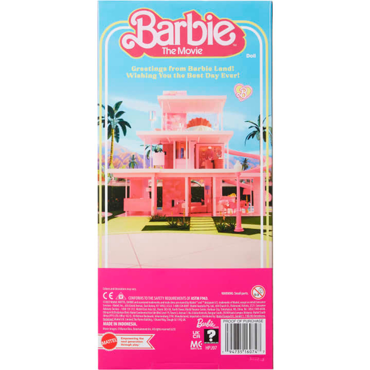 Barbie the Movie Ken Doll Wearing Pastel Striped Beach Matching Set