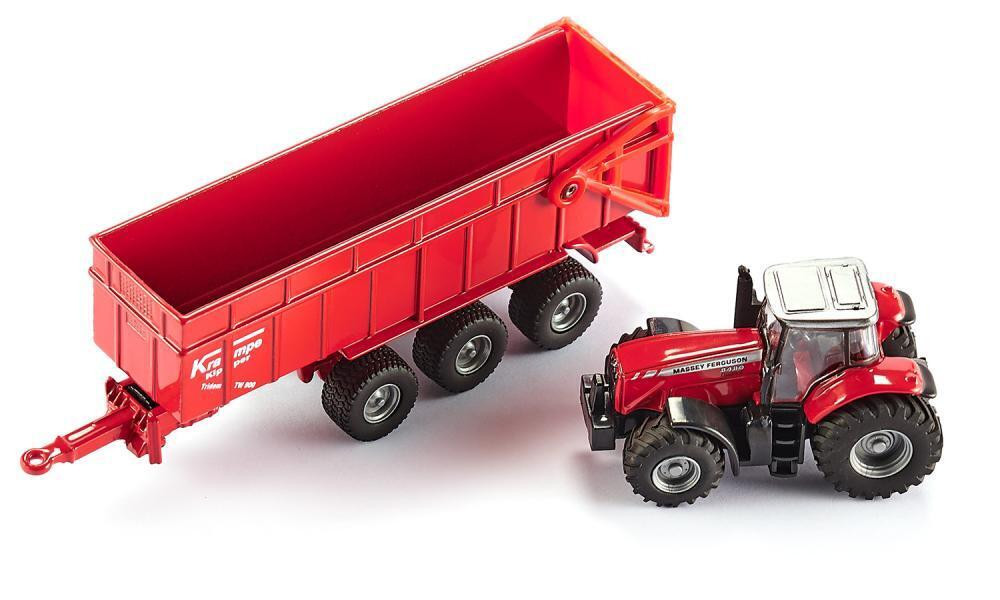 Siku Massey Fergson Tractor With Trailer - 1:87 Scale