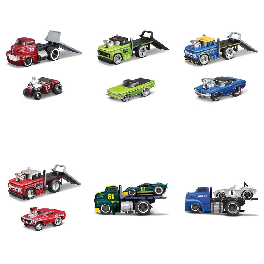 Maisto 1:64 Muscle Transporters Truck and Car