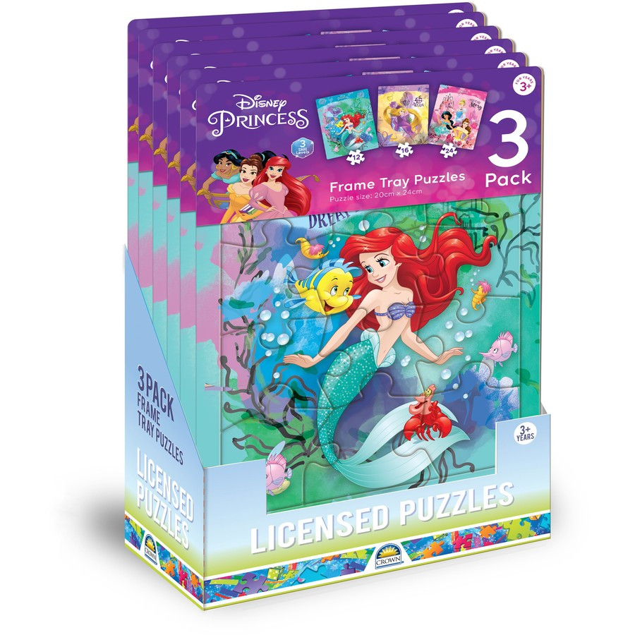 Disney Princess: The Little Mermaid Frame Tray Puzzles 3 Pack