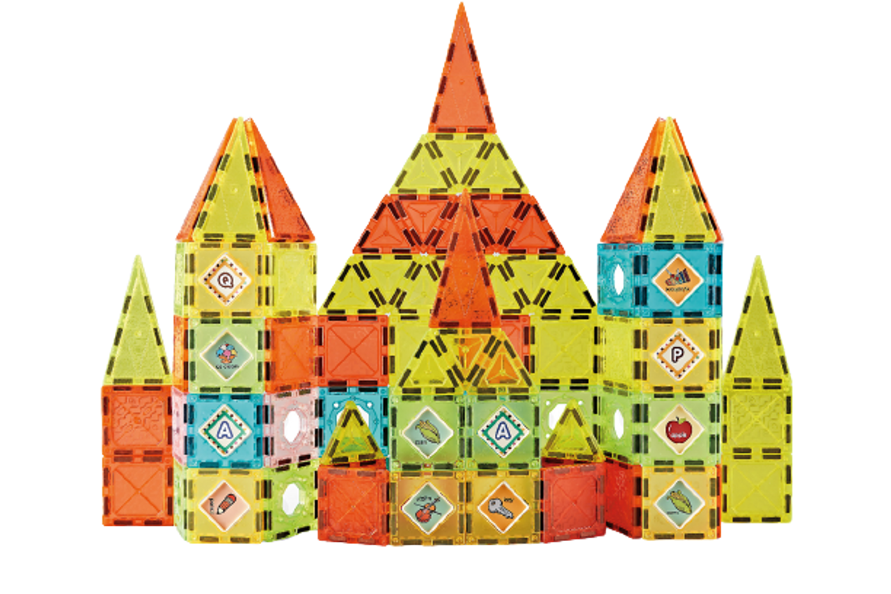Magnetic DIY Magnetic Tiles Castle 102pcs Magnetic DIY Magnetic Tiles Castle 102pcs
