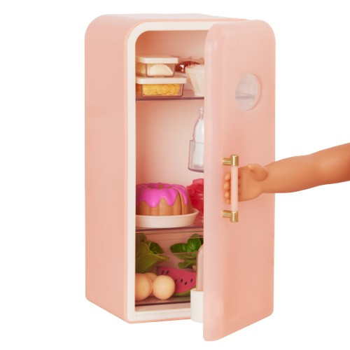 Our Generation Mini Fridge & Play Food Set - 46cm