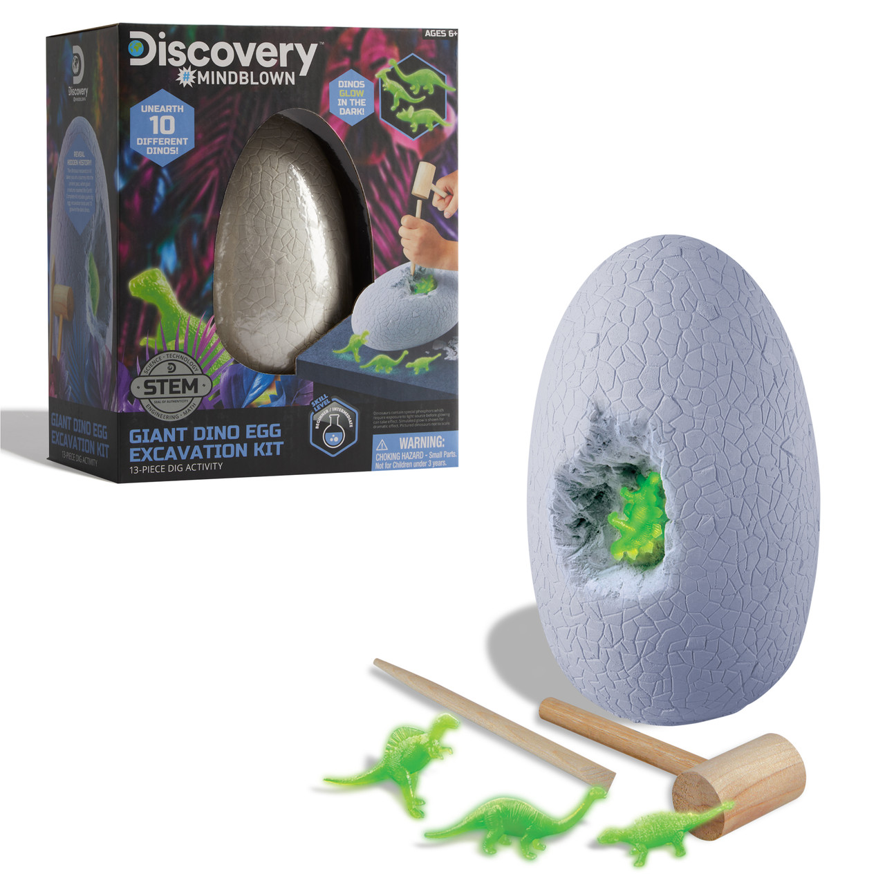 Discovery #Mindblown Giant Dino Egg Excavation Kit 13pcs Discovery #Mindblown Giant Dino Egg Excavation Kit 13pcs