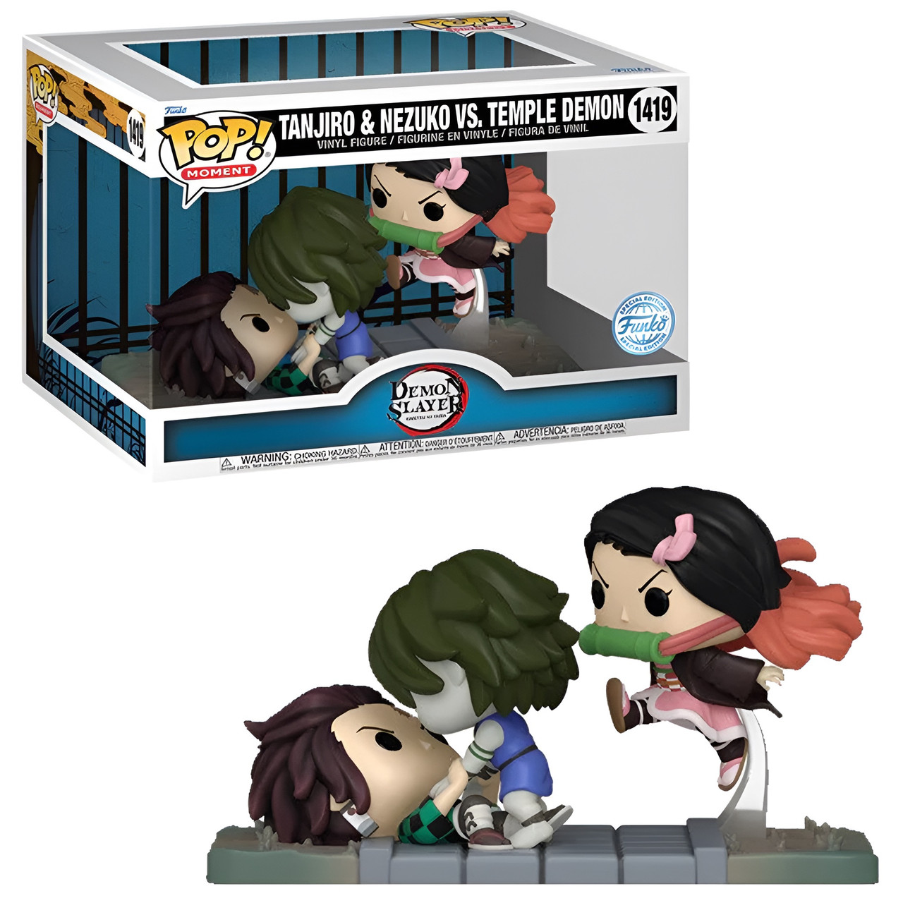 Demon Slayer - Tanjiro & Nezuko vs. Temple Demon Pop! Vinyl Figure