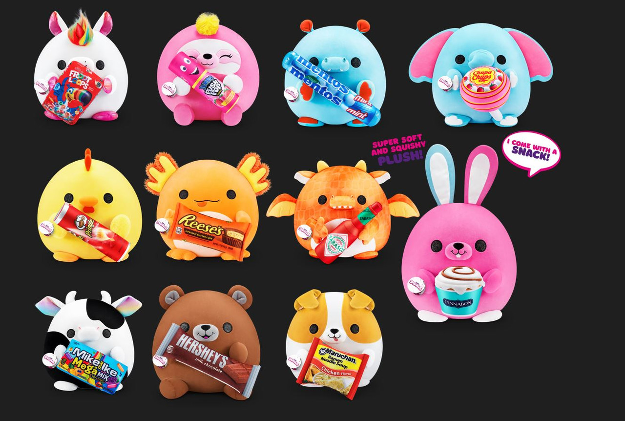 5 Surprise Snackles Plush Super Size