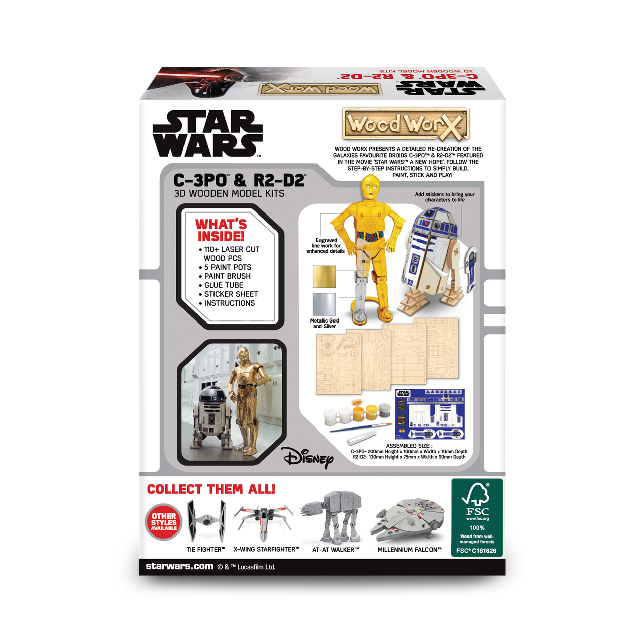 Wood Workx Star Wars Twin Pack - RDD2/ C3PO