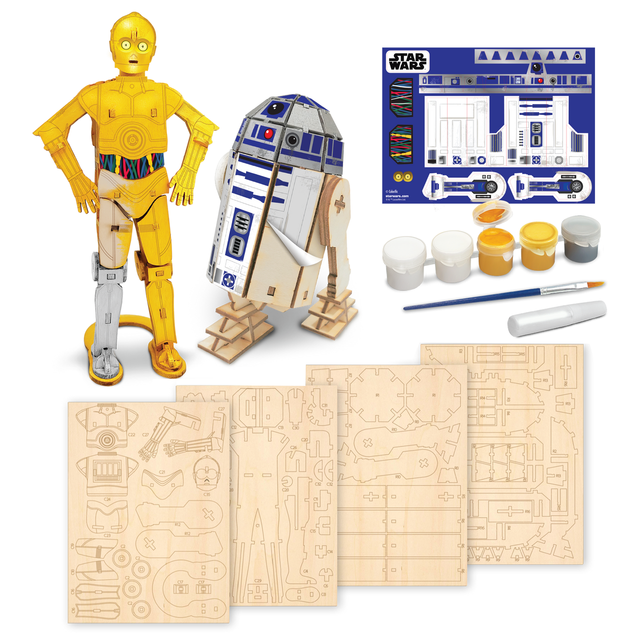 Wood Workx Star Wars Twin Pack - RDD2/ C3PO