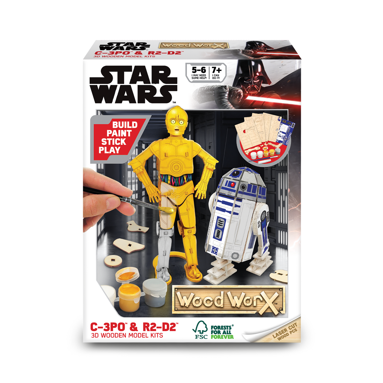Wood Workx Star Wars Twin Pack - RDD2/ C3PO