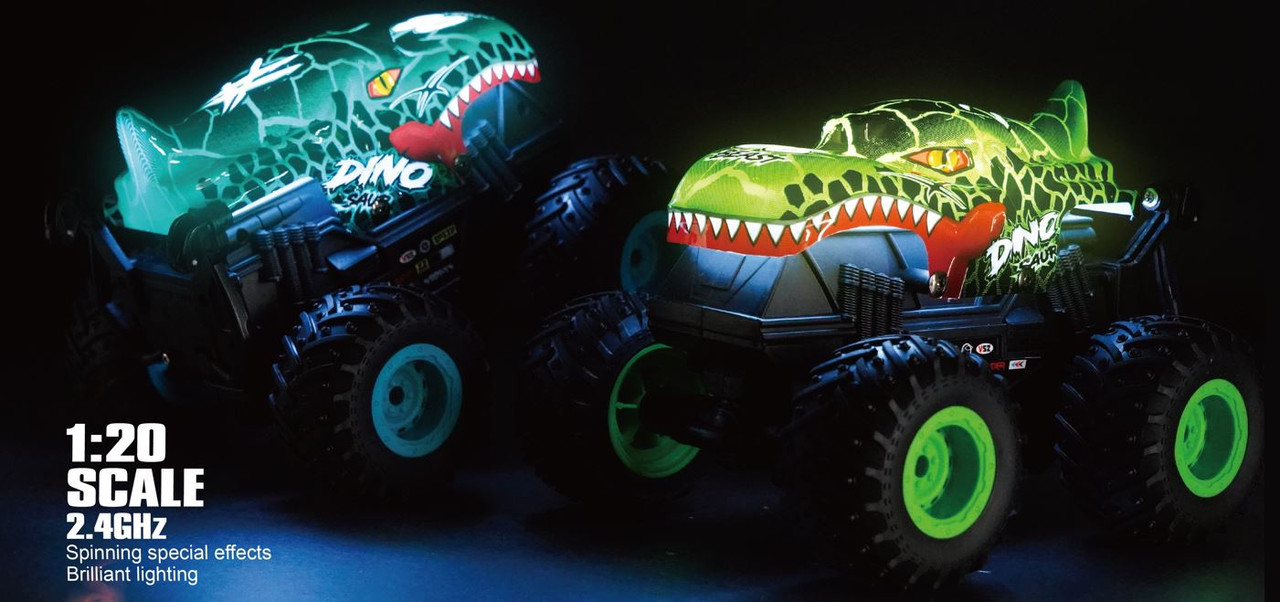 1:20 RC Light-Up Dancing Dino Monster Truck