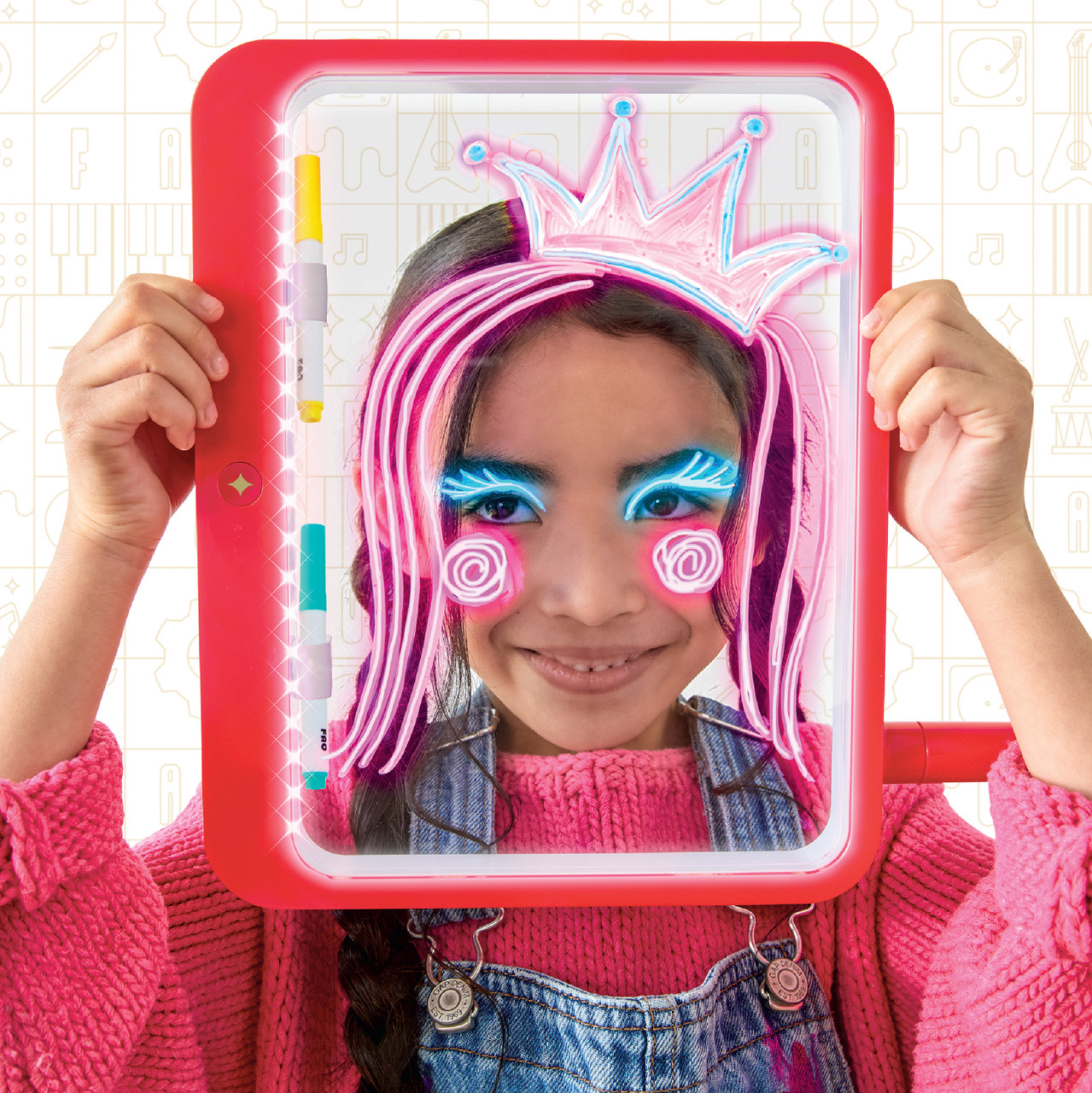 F.A.O. Schwarz Glow & Go Portable Easel, 6pcs