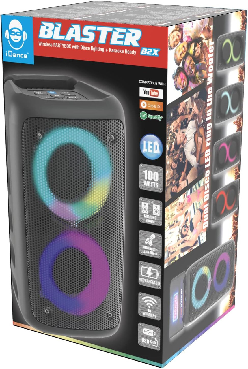 iDance Wireless PARTYBOX with Disco lighting & Karaoke