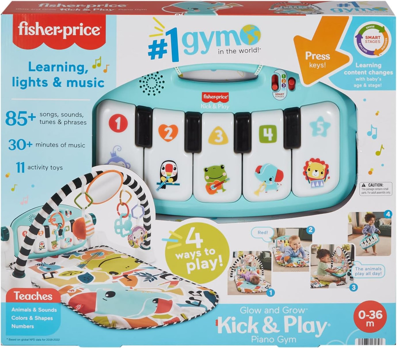 Fisher-Price Deluxe Kick Play Piano Gym Blue Fisher-Price Deluxe Kick Play Piano Gym Blue