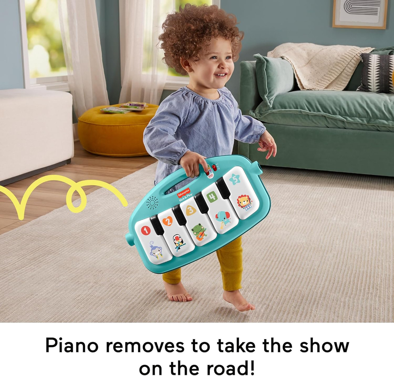 Fisher-Price Deluxe Kick Play Piano Gym Blue Fisher-Price Deluxe Kick Play Piano Gym Blue