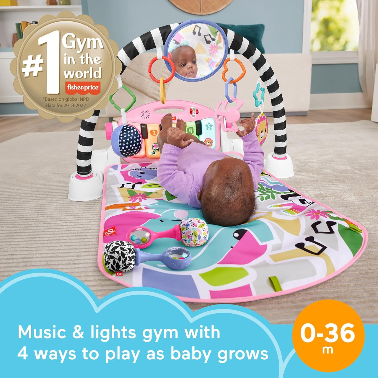 Fisher-Price Baby Gift Set Glow and Grow Kick & Play Piano Gym Fisher-Price Baby Gift Set Glow and Grow Kick & Play Piano Gym