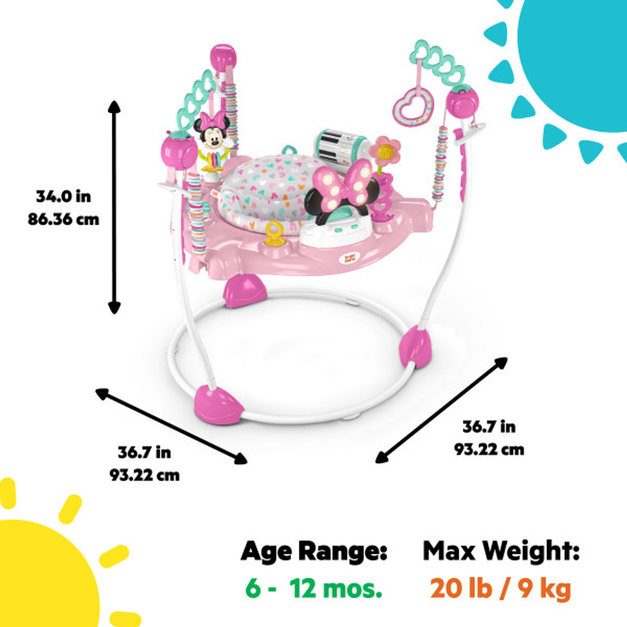 Bright Starts Minnie Mouse Forever Bestie Activity Jumper Bright Starts Minnie Mouse Forever Bestie Activity Jumper