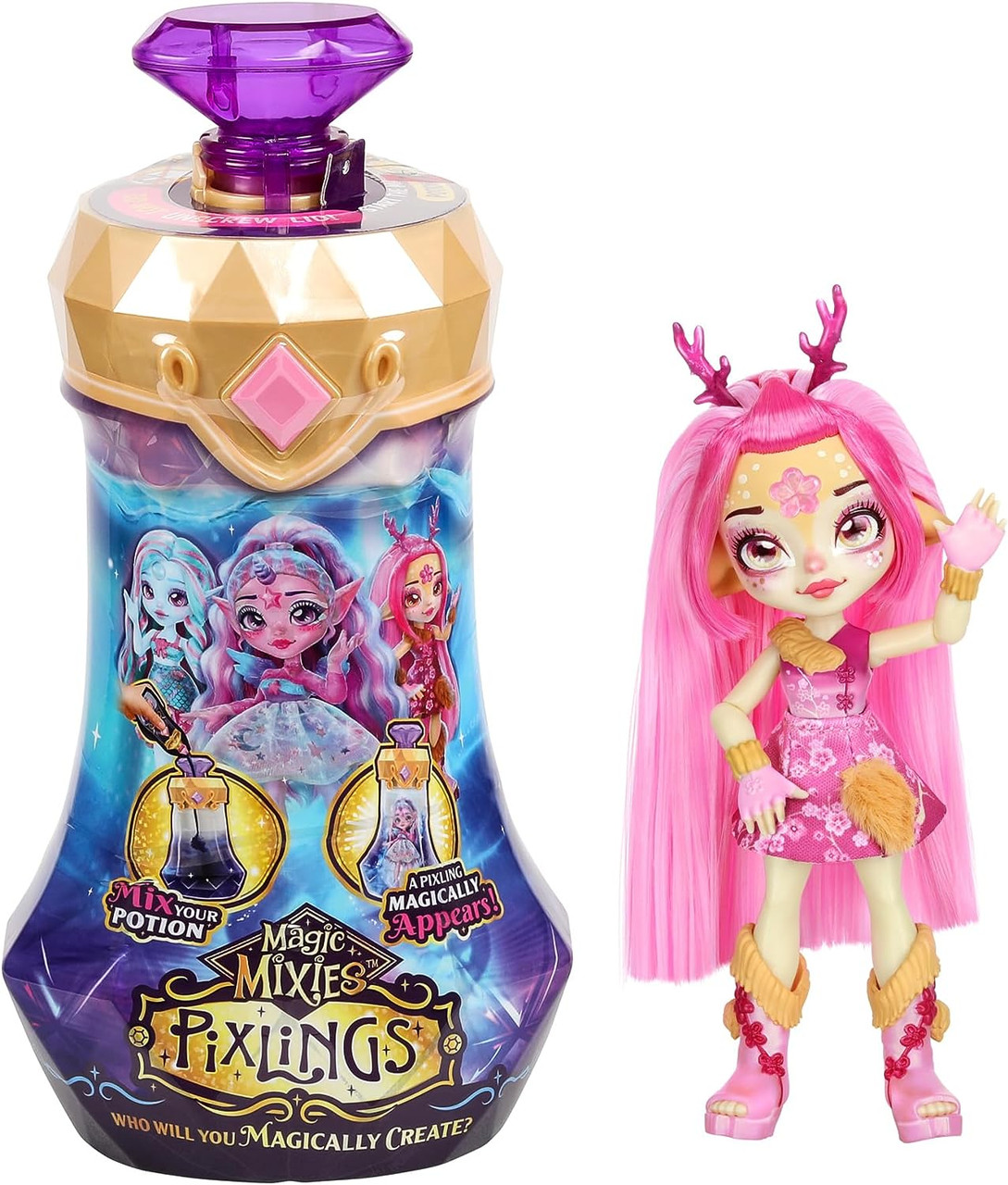 Magic Mixies Pixlings S1 W1 Doll Single Pack Pink Pixling Magic Mixies Pixlings S1 W1 Doll Single Pack Pink Pixling