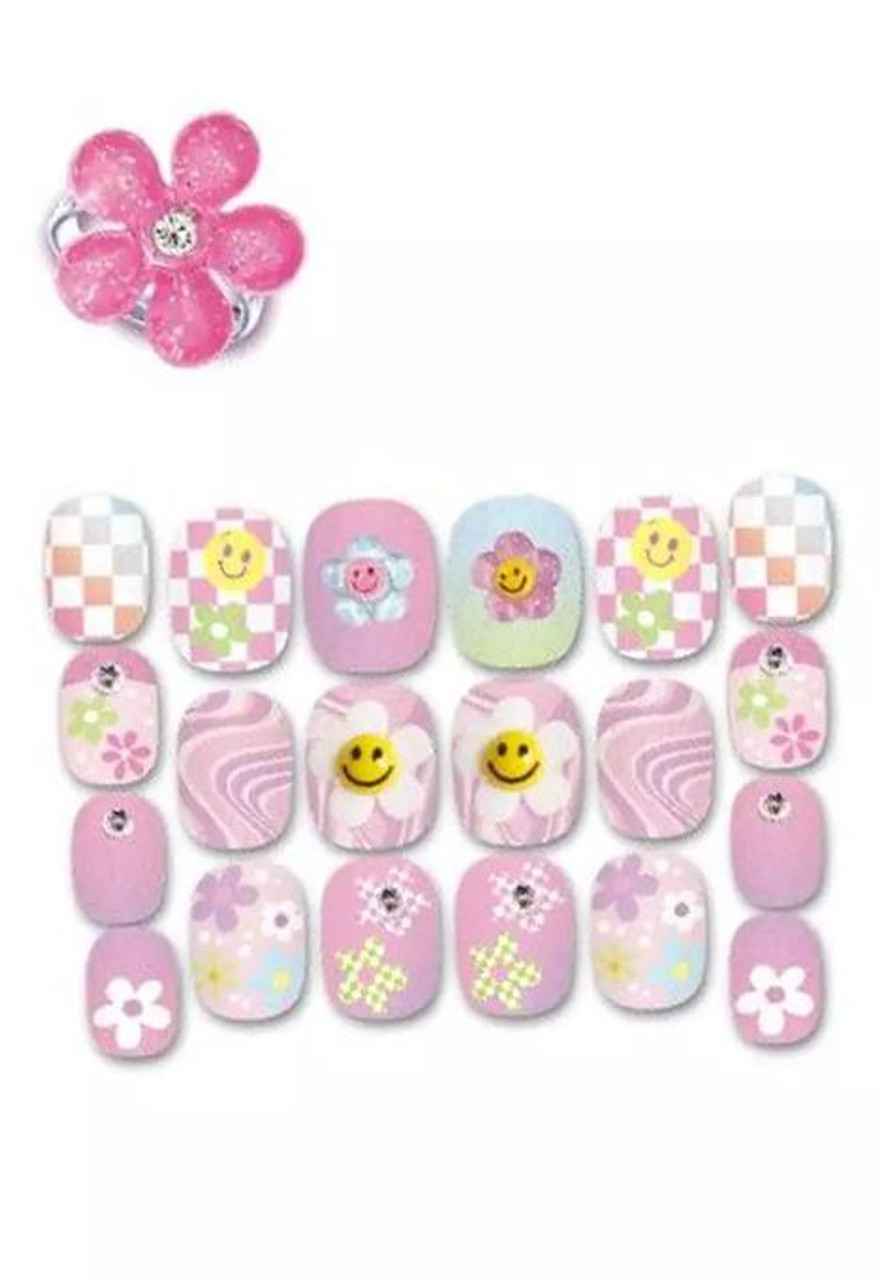 Hot Focus Pop Nail Glitz Groovy Flower - Manicure Nail Art Sticker Polish