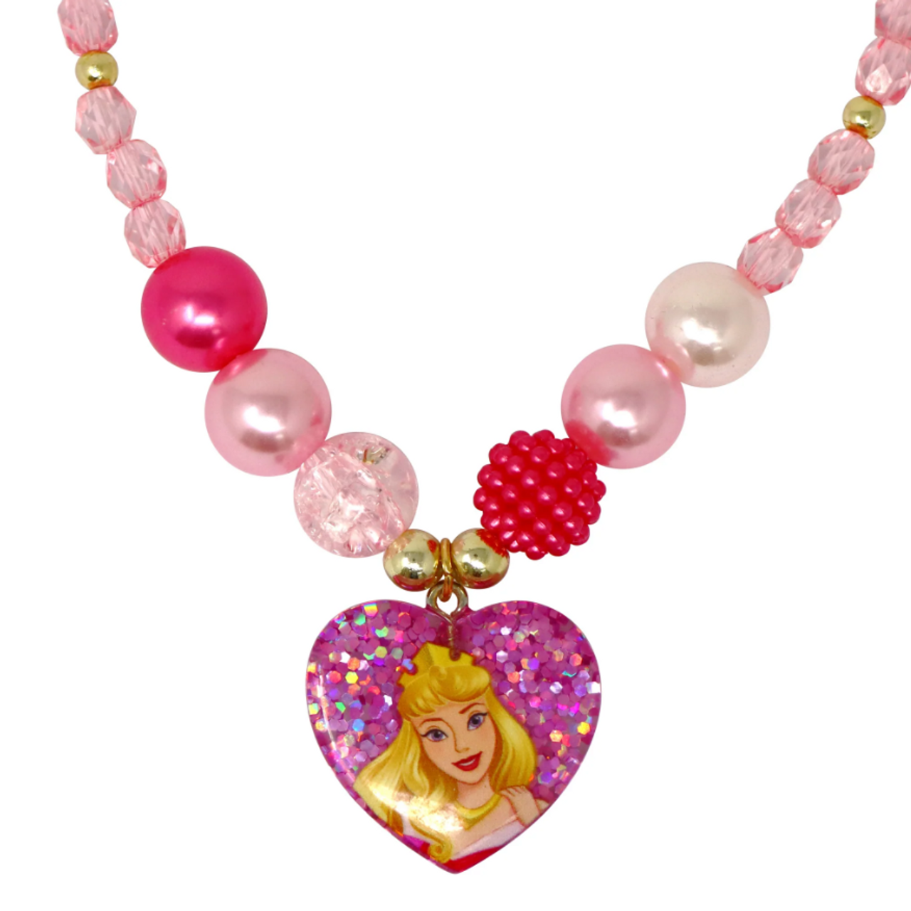 Disney Aurora Glitter Necklace & Bracelet Set