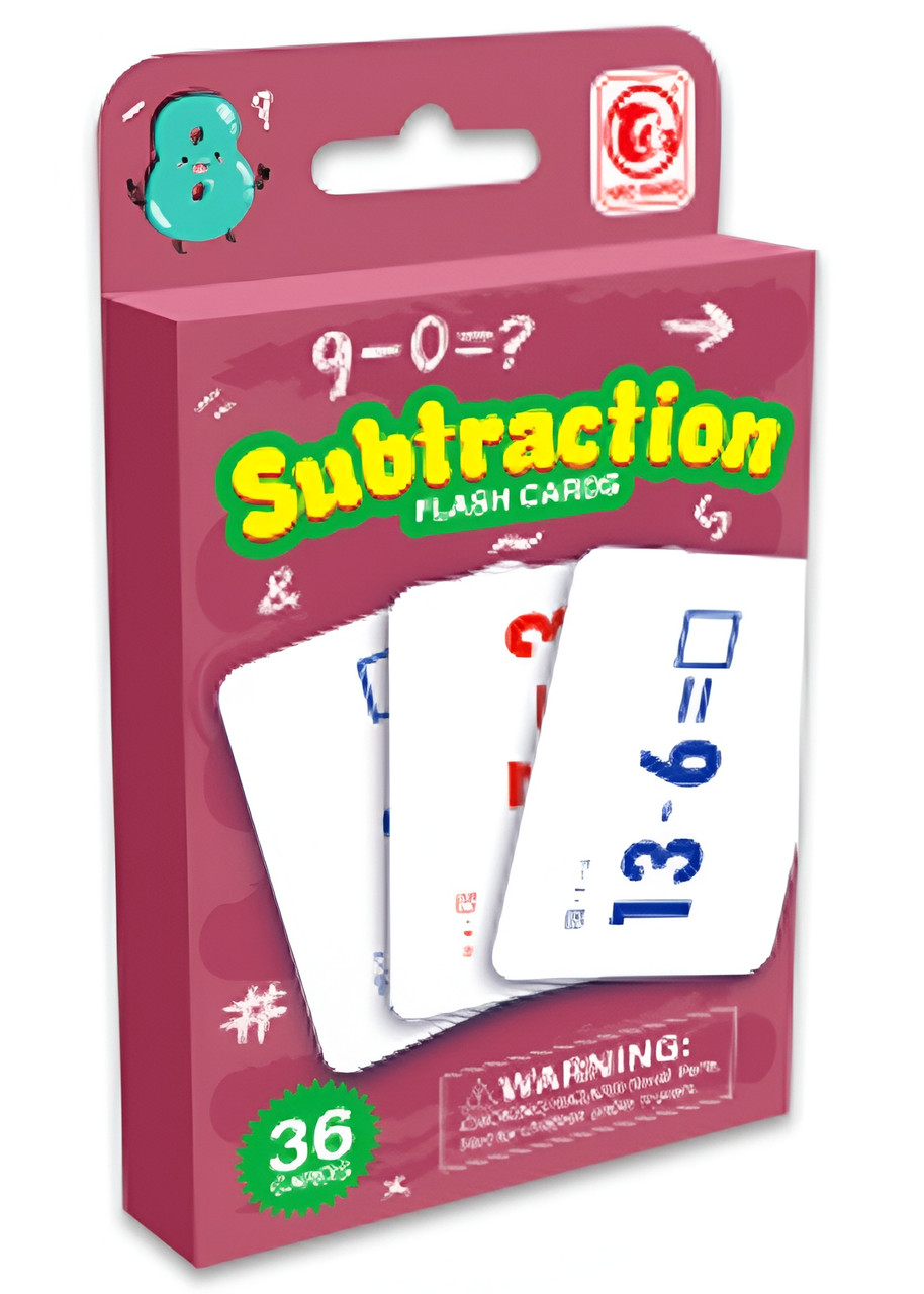 Subtraction Flash Cards 36pcs