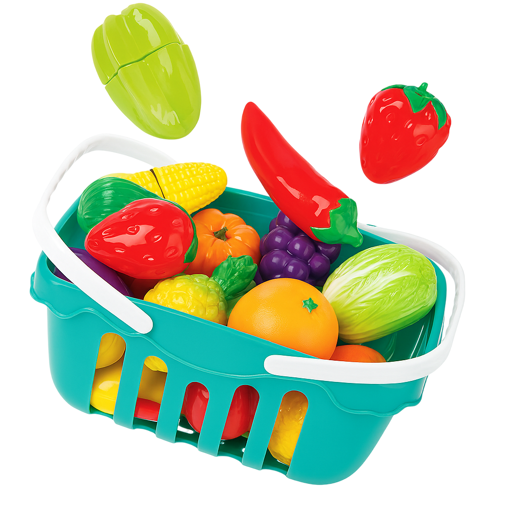 Fruit and Vegetable Shopping Basket 17pcs